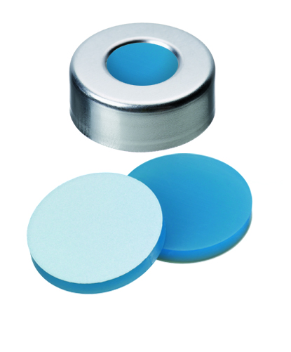 Picture of Aluminium crimp cap PTFE laminated with 10.0 mm centre hole